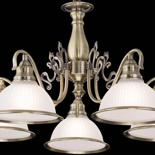 Люстра подвесная Идальго CL434151 Citilux белая на 5 ламп, основание бронзовое в стиле классический кантри  фото 4