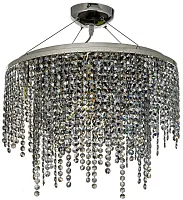 Люстра подвесная хрустальная Milano E 1.5.D50.503 N Arti Lampadari прозрачная на 8 ламп, основание никель в стиле классика 