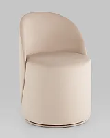 Пуф Loreen вращающийся велюр молочный УТ000039107 Stool Group на 1 , основание в стиле современный крутящийся