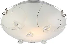 Светильник потолочный ALIVIA 40414-1 Globo белый 1 лампа, основание хром в стиле современный 