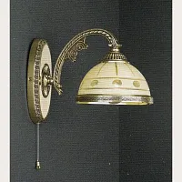 Бра с выключателем A 7104/1  Reccagni Angelo бежевый 1 лампа, основание золотое в стиле классический 