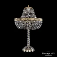 Настольная лампа 19013L4/H/35IV G Bohemia Ivele Crystal прозрачная 2 лампы, основание золотое металл в стиле классический sp