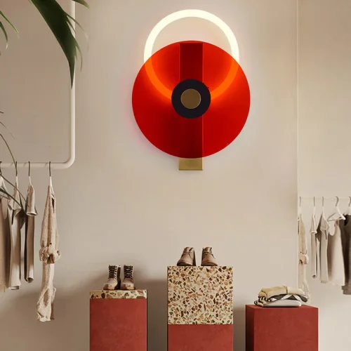 Настенный светильник ENIGMA Red 209175-26 ImperiumLoft красный на 1 лампу, основание латунь в стиле современный фото 5 Настенный светильник ENIGMA Red 209175-26 ImperiumLoft красный на 1 лампу, основание латунь в стиле современный фото 5