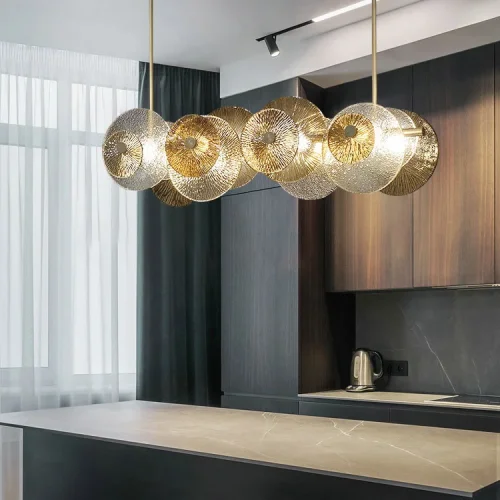 Светильник потолочный AGAPI LONG 203459-23 ImperiumLoft прозрачный на 8 ламп, основание латунь в стиле современный фото 11 Светильник потолочный AGAPI LONG 203459-23 ImperiumLoft прозрачный на 8 ламп, основание латунь в стиле современный фото 11