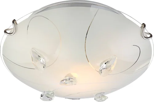 Светильник потолочный ALIVIA 40414-1 Globo белый 1 лампа, основание хром в стиле современный 