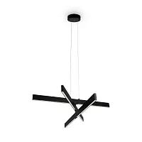 Светильник подвесной LED Origami MOD163PL-L38B4K Maytoni чёрный 1 лампа, основание чёрное в стиле хай-тек современный линейный