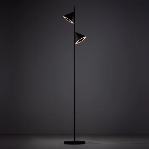 Торшер LED Etro FR6141FL-L14B Freya чёрный на 1 лампу, основание чёрное в стиле современный хай-тек фото 6