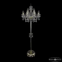 Торшер 1411T2/8+4/195-170 G Bohemia Ivele Crystal sp без плафона 12 ламп, основание золотое в стиле классический
