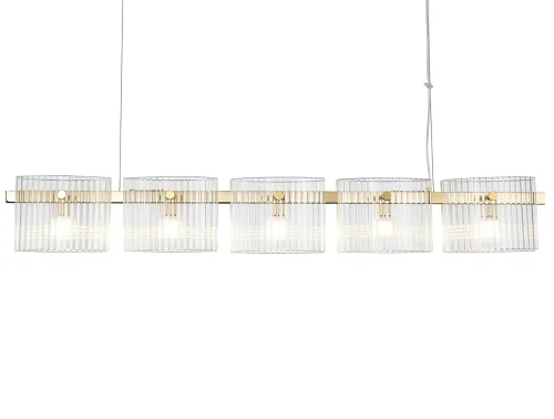 Светильник подвесной 4535/S gold Newport прозрачный 5 ламп, основание золотое в стиле американский современный классический  фото 2