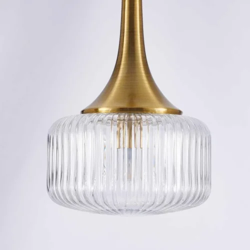 Светильник подвесной Malinconia 4051-1P Favourite прозрачный 1 лампа, основание латунь в стиле современный  фото 5