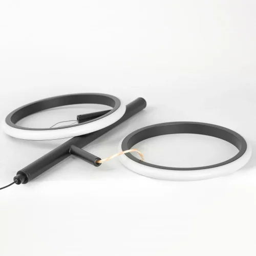 Светильник подвесной LED Kimble LSP-7417 Lussole белый чёрный на 2 лампы, основание чёрное в стиле современный хай-тек фото 3