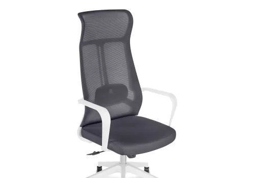 Компьютерное кресло Tilda dark gray / white 15627 Woodville, серый/сетка, ножки/пластик/белый, размеры - *1250***650*600 фото 6
