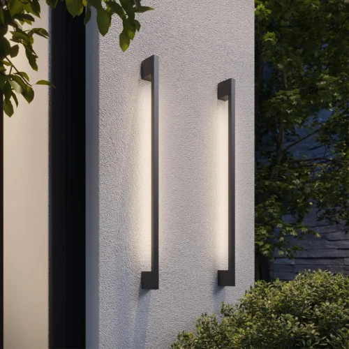 Настенный светильник LED уличный Vespera 359890 Novotech уличный IP54 чёрный на 1 , плафон чёрный в стиле минимализм хай-тек современный LED фото 2