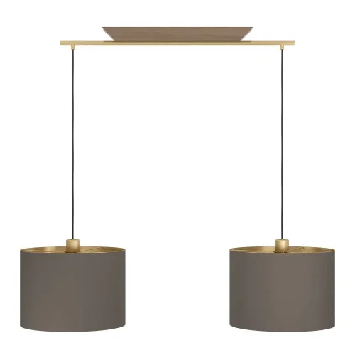 Светильник подвесной Santandria 390336 Eglo коричневый 2 лампы, основание латунь коричневое в стиле кантри современный  фото 4