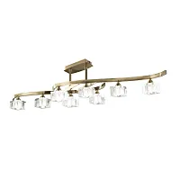 Люстра потолочная CUADRAX CUERO OPTICO 1101 Mantra прозрачная на 8 ламп, основание бронзовое в стиле современный Люстра потолочная CUADRAX CUERO OPTICO 1101 Mantra прозрачная на 8 ламп, основание бронзовое в стиле современный