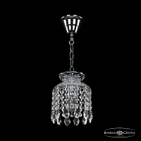 Светильник подвесной 14781/15 Ni Bohemia Ivele Crystal прозрачный 1 лампа, основание никель в стиле классический sp
