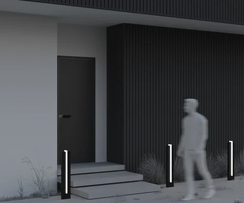 Парковый светильник LED Line O484FL-L15GF3K Maytoni уличный IP65 графит на 1 лампу, плафон графит в стиле современный хай-тек LED фото 10