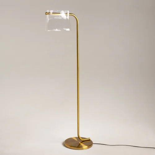 Торшер LED Cabaret MOD170FL-L8BS3K Maytoni прозрачный на 1 лампу, основание латунь в стиле современный арт-деко фото 7