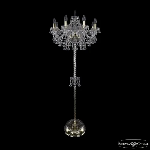 Торшер 1409T2/8/195-160 G Bohemia Ivele Crystal sp без плафона 8 ламп, основание золотое в стиле классический
