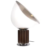Настольная лампа Taccia 10294/M Brown LOFT IT прозрачная 1 лампа, основание бронзовое хром металл в стиле  