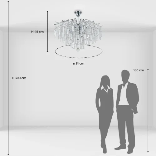 Люстра потолочная Бриз 111019408 MW-Light прозрачная на 8 ламп, основание хром в стиле классический фото 12