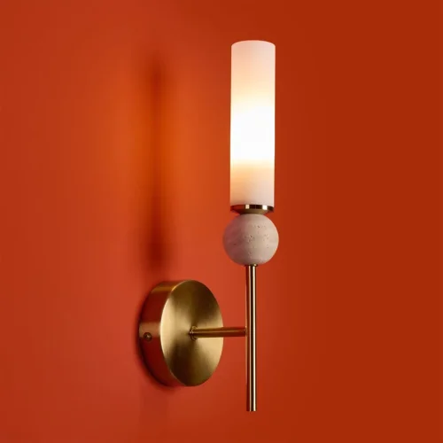 Бра Sunspot FR5482WL-01BS Freya белый на 1 лампу, основание латунь в стиле современный фото 15 Бра Sunspot FR5482WL-01BS Freya белый на 1 лампу, основание латунь в стиле современный фото 15