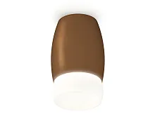 Светильник накладной Techno spot XS1124023 Ambrella light белый коричневый 1 лампа, основание коричневое в стиле модерн круглый