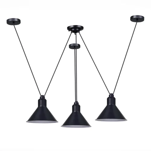 Светильник подвесной Svevo SL1804.403.03 ST-Luce чёрный 3 лампы, основание чёрное в стиле лофт  фото 2