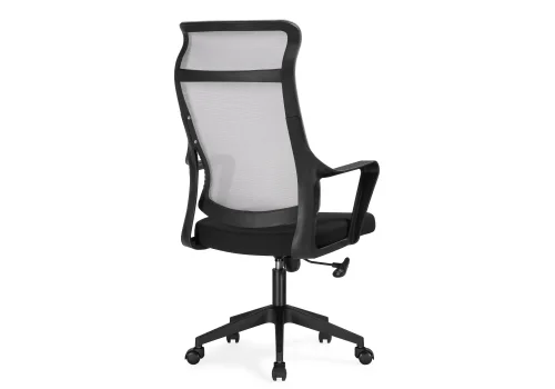 Компьютерное кресло Rino black / light gray 15631 Woodville, чёрный/сетка ткань, ножки/пластик/чёрный, размеры - *1260***660*700 фото 5