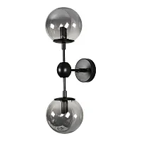 Бра Hartwell LSP-8594 Lussole чёрный серый 2 лампы, основание чёрное в стиле современный 