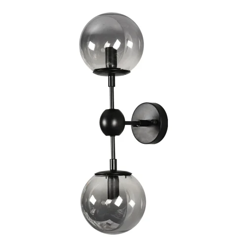 Бра Hartwell LSP-8594 Lussole чёрный серый на 2 лампы, основание чёрное в стиле современный 