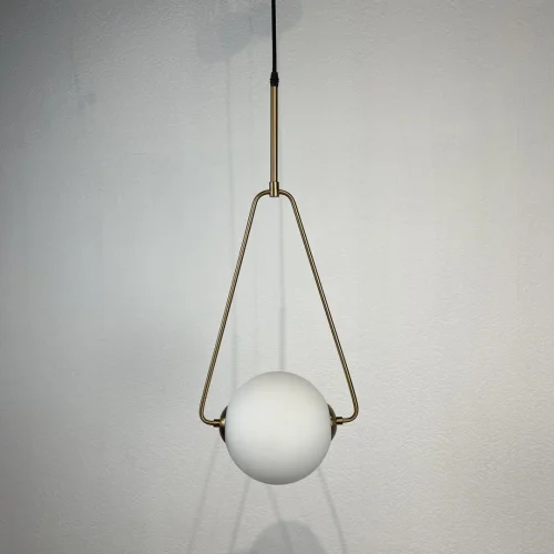 Светильник подвесной Lavaliere 101725-26 ImperiumLoft белый 1 лампа, основание золотое в стиле современный  фото 12