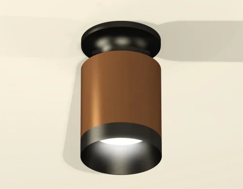 Светильник накладной Techno spot XS6304111 Ambrella light коричневый 1 лампа, основание чёрное в стиле модерн круглый фото 3
