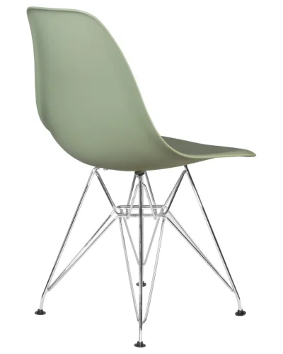 Стул обеденный 638APP-LMZL DSR, цвет сиденья мятный (NX-G-09), цвет основания хромированная сталь Dobrin, зелёный/, ножки/металл/хром, размеры - ****460*535 фото 4