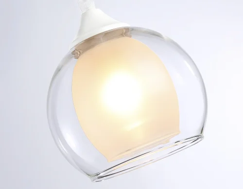 Светильник подвесной TR3538 Ambrella light белый 1 лампа, основание белое в стиле классический современный шар фото 7