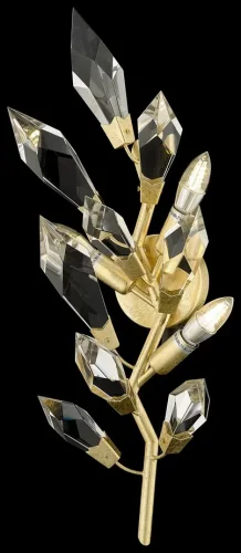 Бра Casandra WE111.03.401 Wertmark прозрачный на 3 лампы, основание золотое в стиле флористика современный ветви