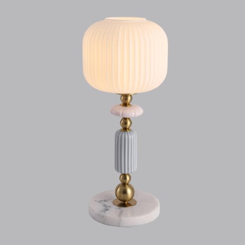 Настольная лампа Alegra 8334/1T Lumion белая на 1 лампу, основание бронзовое керамика металл в стиле классический фото 3 Настольная лампа Alegra 8334/1T Lumion белая на 1 лампу, основание бронзовое керамика металл в стиле классический фото 3