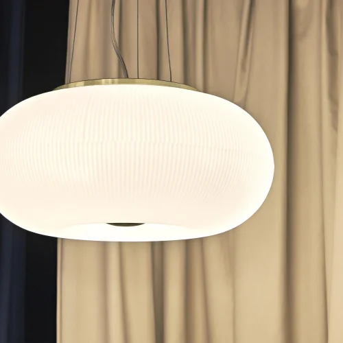 Светильник подвесной ARIZONA SP5 Ideal Lux белый 5 ламп, основание латунь в стиле модерн  фото 2