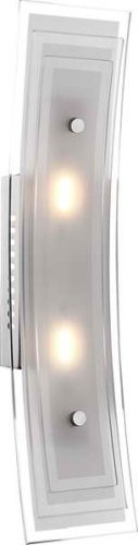 Бра LED DYLAN 68105-2D GLOBO прозрачный на 2 лампы, основание серебряное в стиле современный 