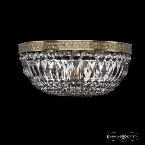 Бра 19041B/35IV Pa Bohemia Ivele Crystal прозрачный на 3 лампы, основание бронзовое патина в стиле классический sp