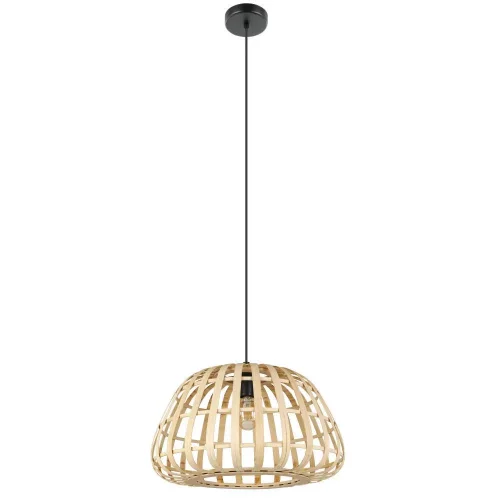 Светильник подвесной Montezuelo 390151 Eglo бежевый 1 лампа, основание чёрное в стиле кантри 