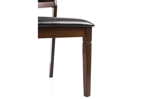 Деревянный стул Vale cappuccino 1599 Woodville, чёрный/искусственная кожа, ножки/дерево/коричневый капучино, размеры - ****440*510 фото 8