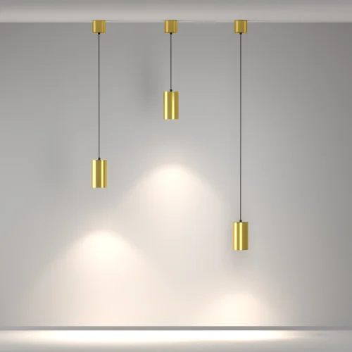 Светильник подвесной LED Vol P100PL-20W4K-BS Maytoni латунь на 1 лампу, основание латунь в стиле современный хай-тек трубочки фото 5