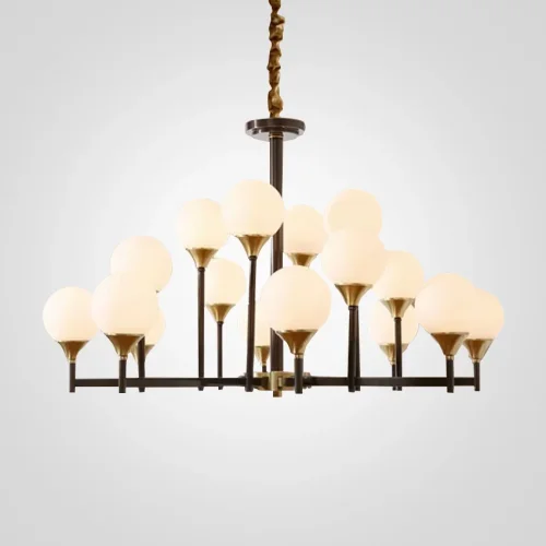 Люстра подвесная ERA 16 177884-26 ImperiumLoft белая на 16 ламп, основание латунь в стиле современный 
