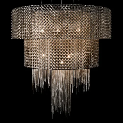 Люстра подвесная Opera 10406/660 LOFT IT никель на 10 ламп, основание никель в стиле арт-деко фото 6