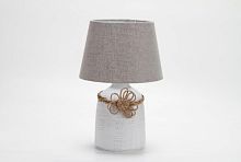 Настольная лампа Orria OML-16904-01 Omnilux серая 1 лампа, основание белое керамика металл в стиле кантри прованс современный 