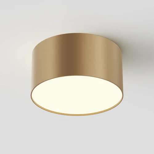 Светильник накладной LED Zon C032CL-12W3K-RD-MG Maytoni белый на 1 лампу, основание матовое золото в стиле современный фото 15