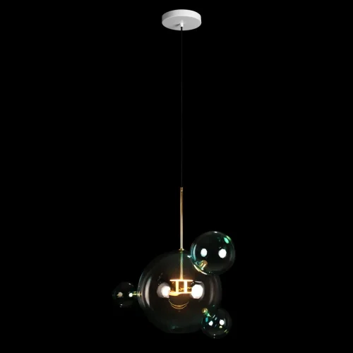 Светильник подвесной LED Bolle 2027-P4 Blue LOFT IT голубой 1 лампа, основание белое в стиле современный молекула шар фото 4