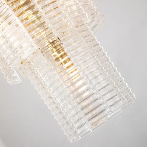 Люстра подвесная Prestige 2974-24P Favourite прозрачная на 24 лампы, основание золотое в стиле современный каскад фото 4