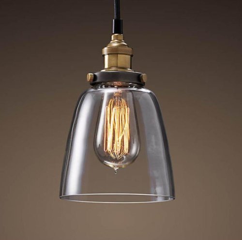 Светильник подвесной Single V1651-1P Moderli прозрачный 1 лампа, основание чёрное в стиле лофт  фото 2